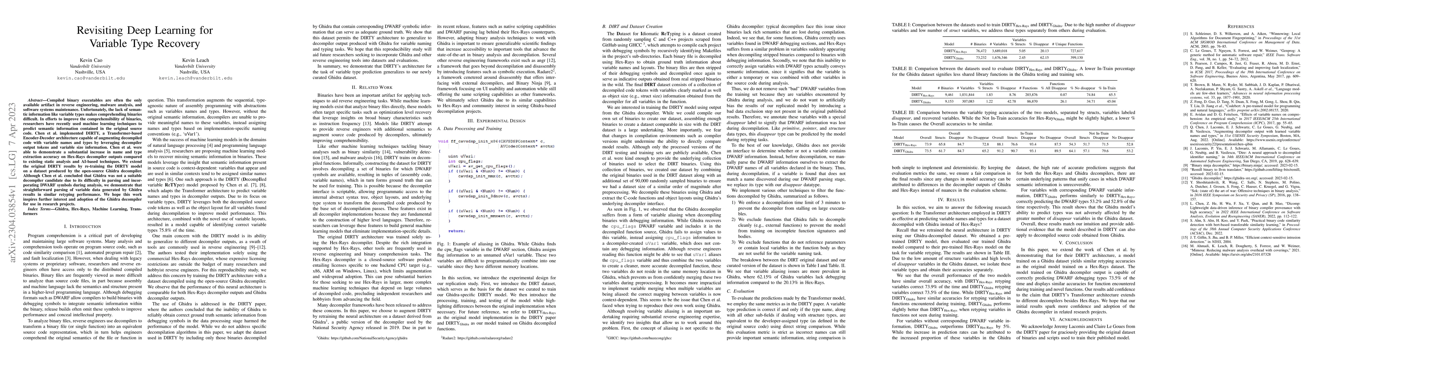 Thumbnail for Revisiting Deep Learning for Variable Type Recovery