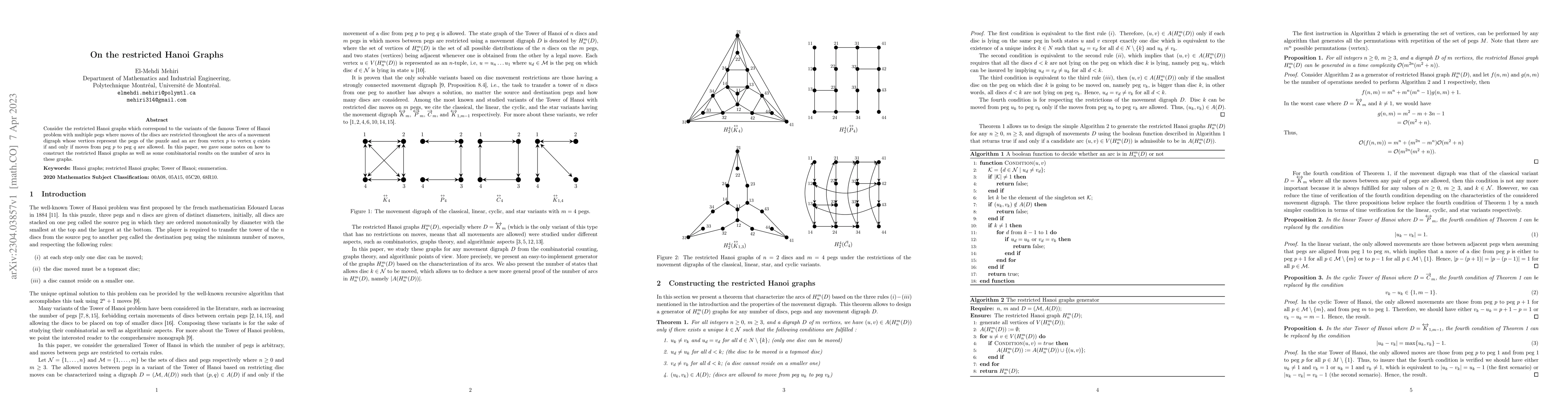 Thumbnail for On the restricted Hanoi Graphs
