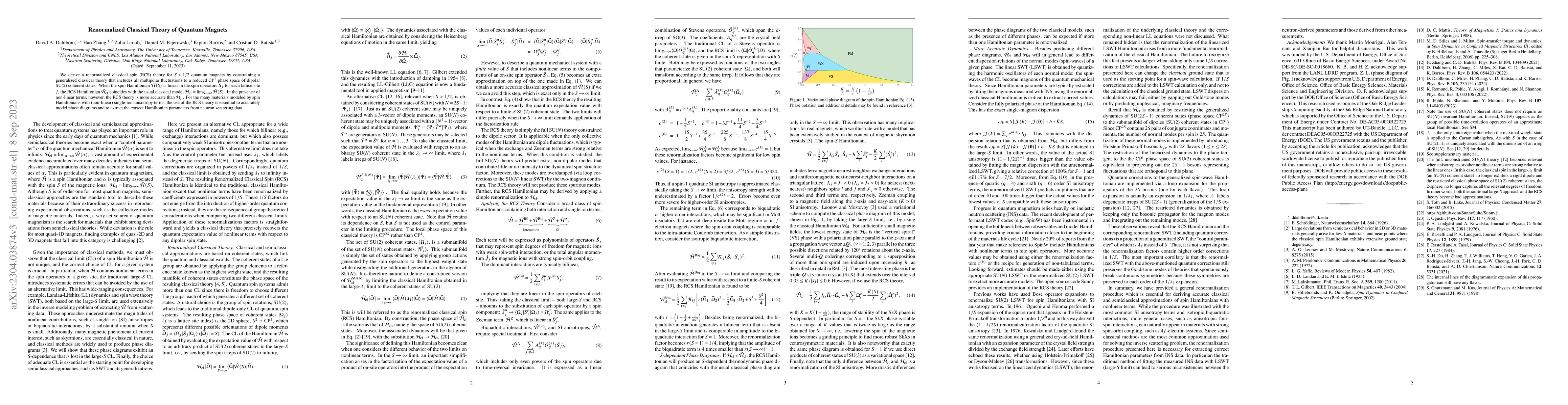 Thumbnail for Renormalized Classical Theory of Quantum Magnets