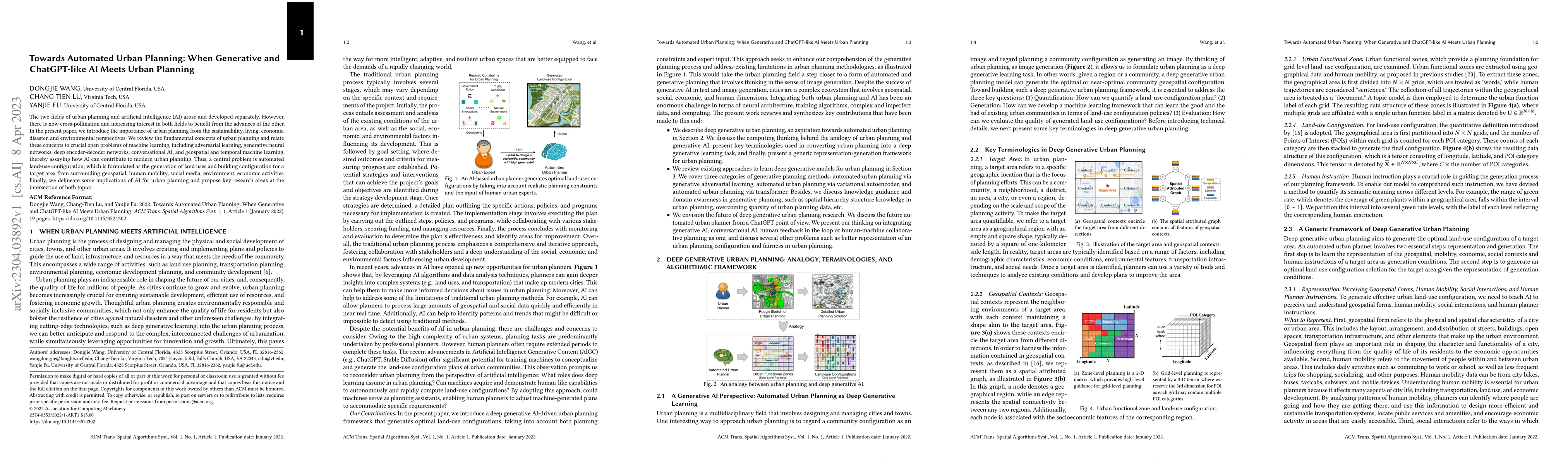 Thumbnail for Towards Automated Urban Planning: When Generative and ChatGPT-like AI
  Meets Urban Planning
