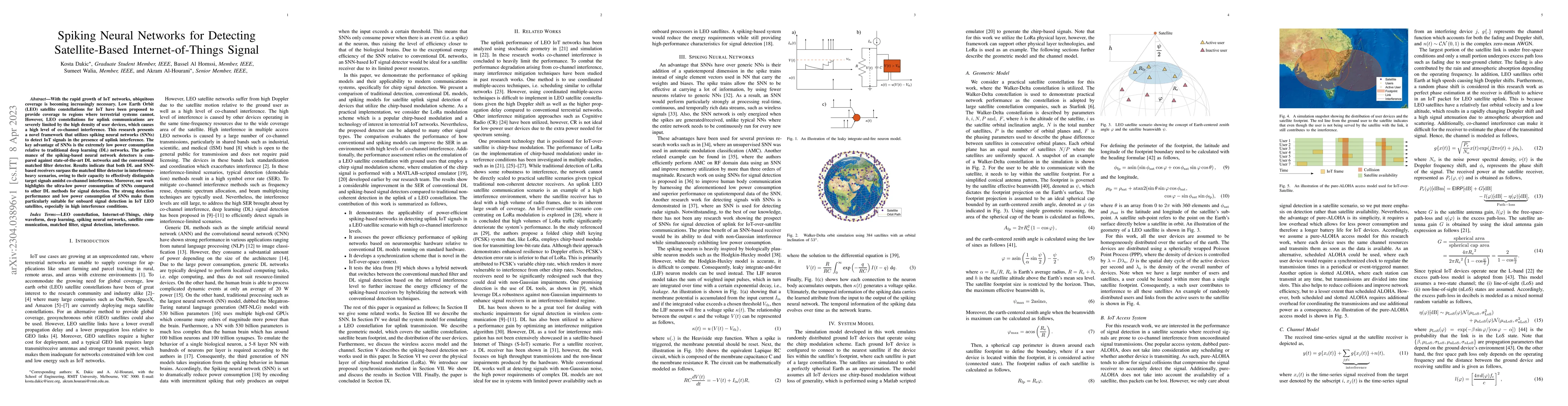 Thumbnail for Spiking Neural Networks for Detecting Satellite-Based Internet-of-Things
  Signals