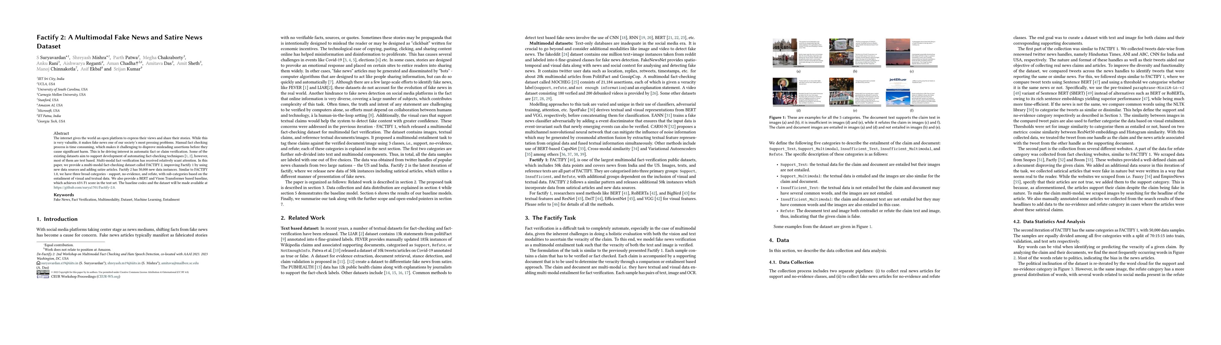 Thumbnail for Factify 2: A Multimodal Fake News and Satire News Dataset