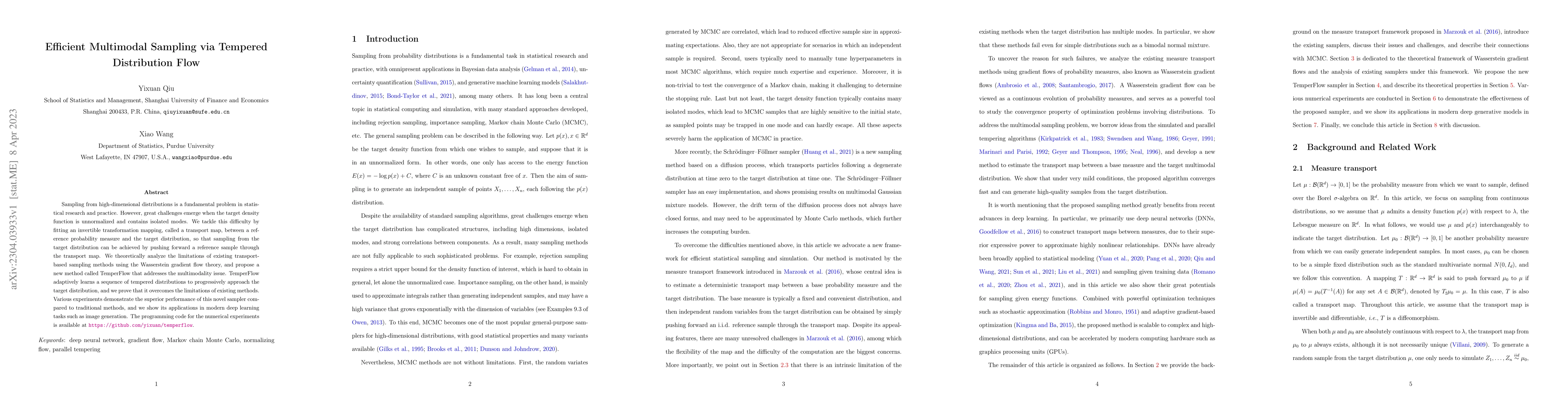 Thumbnail for Efficient Multimodal Sampling via Tempered Distribution Flow