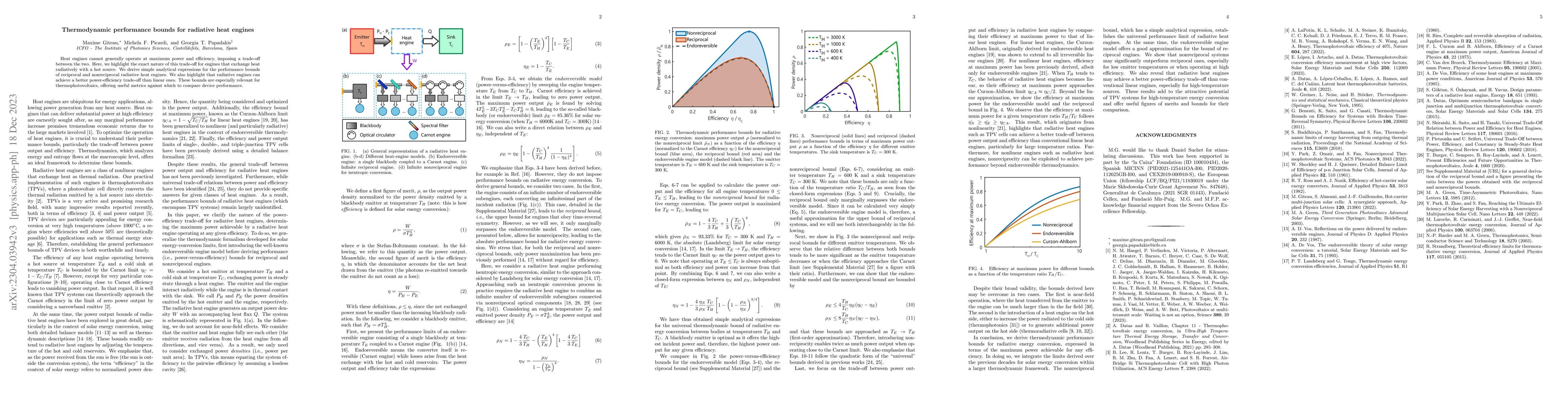Thumbnail for Thermodynamic performance bounds for radiative heat engines