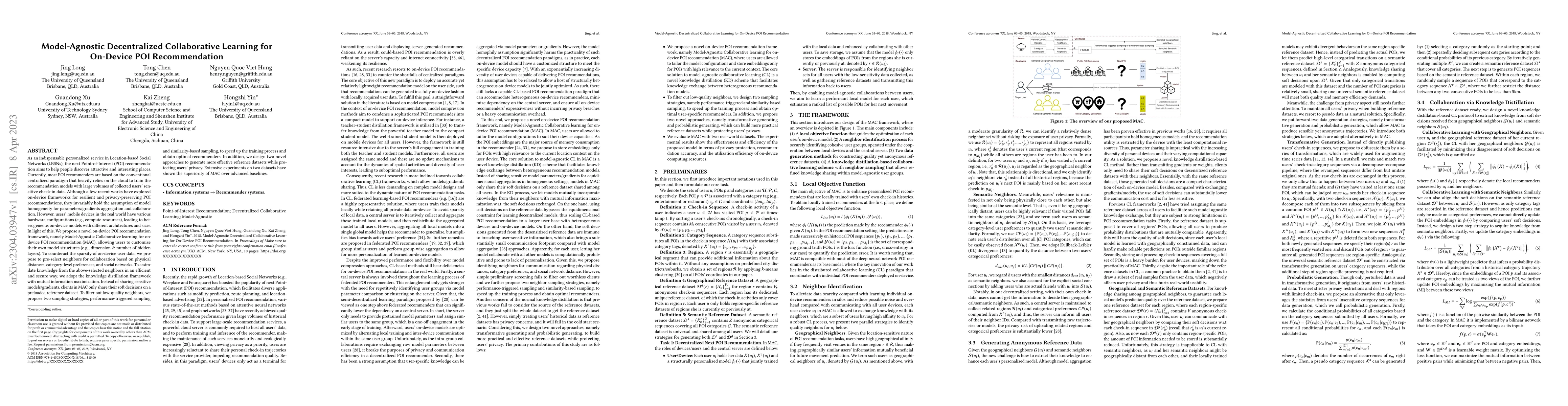 Thumbnail for Model-Agnostic Decentralized Collaborative Learning for On-Device POI
  Recommendation