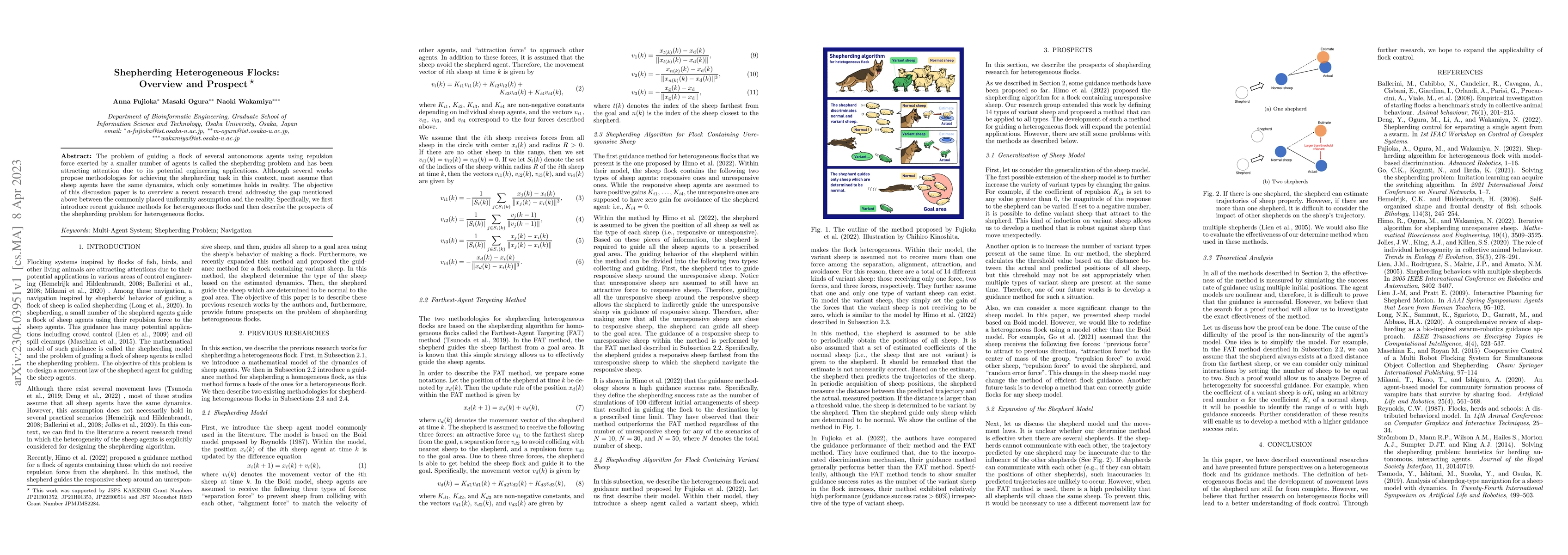 Thumbnail for Shepherding Heterogeneous Flocks: Overview and Prospect