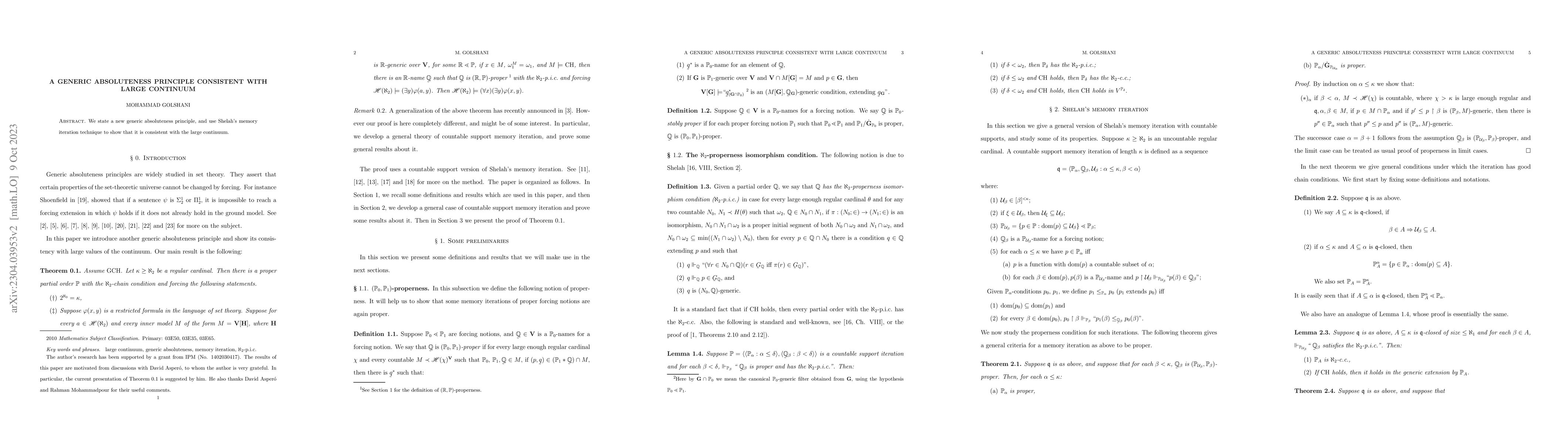 Thumbnail for A generic absoluteness principle consistent with large continuum
