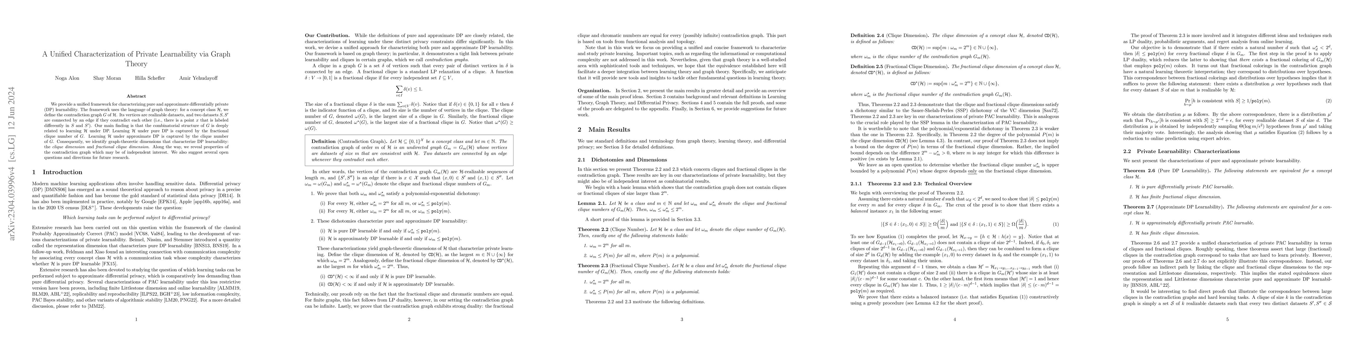 Thumbnail for A Unified Characterization of Private Learnability via Graph Theory