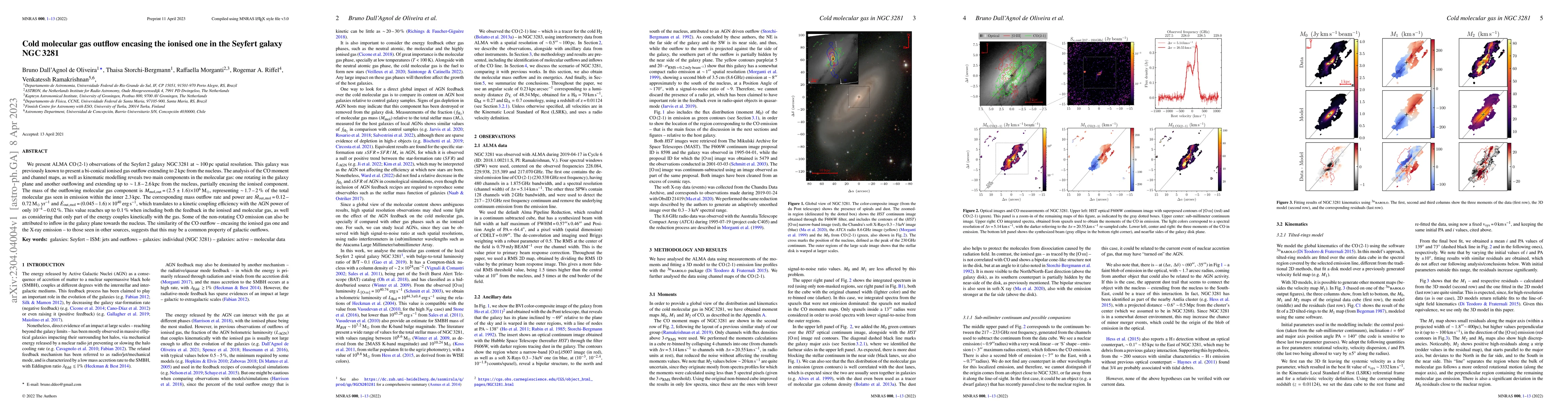 Thumbnail for Cold molecular gas outflow encasing the ionised one in the Seyfert
  galaxy NGC 3281