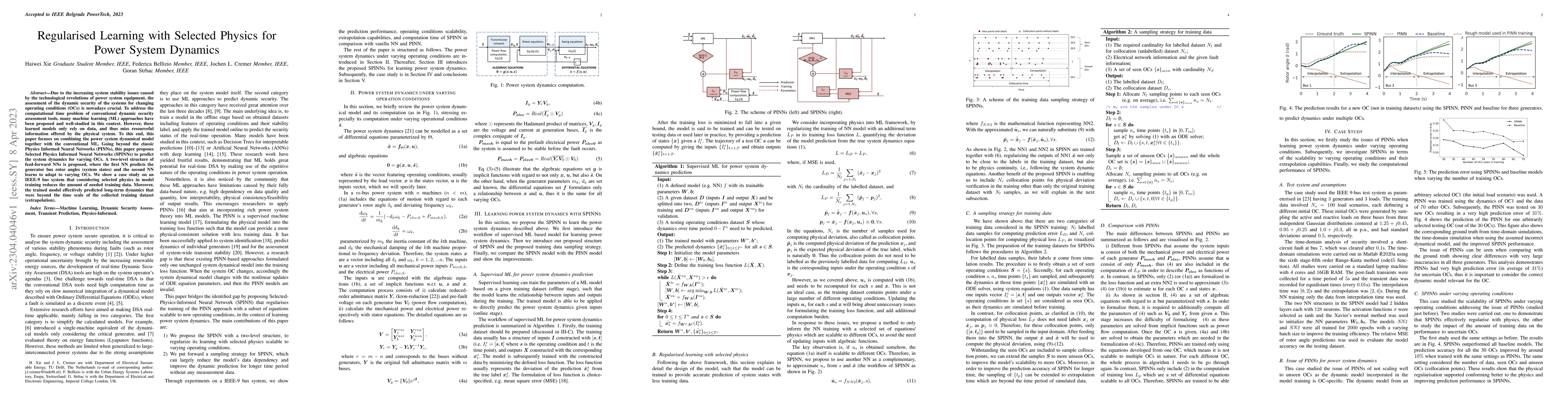 Thumbnail for Regularised Learning with Selected Physics for Power System Dynamics
