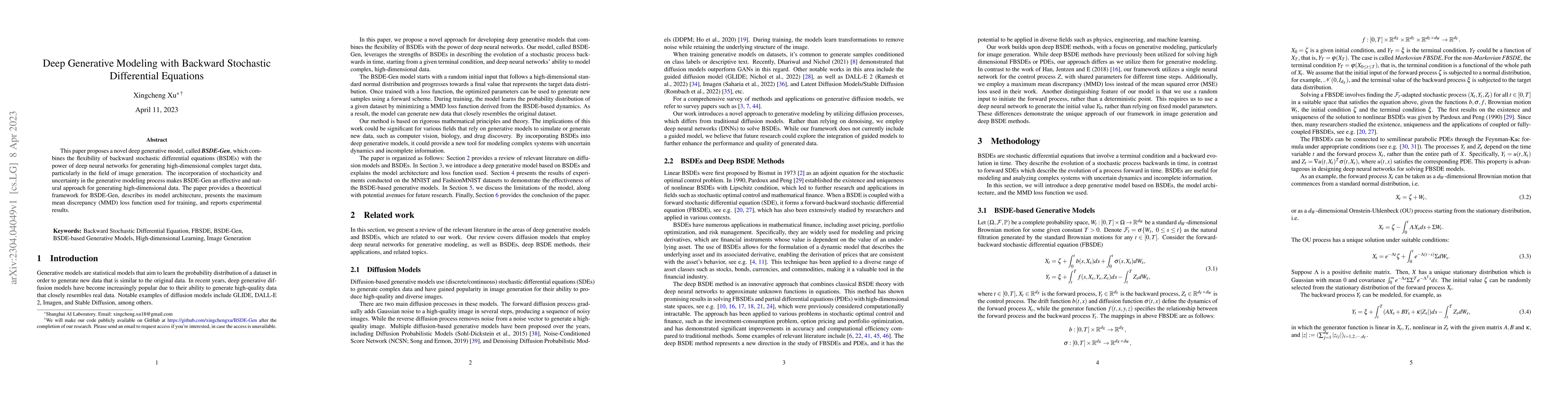 Thumbnail for Deep Generative Modeling with Backward Stochastic Differential Equations