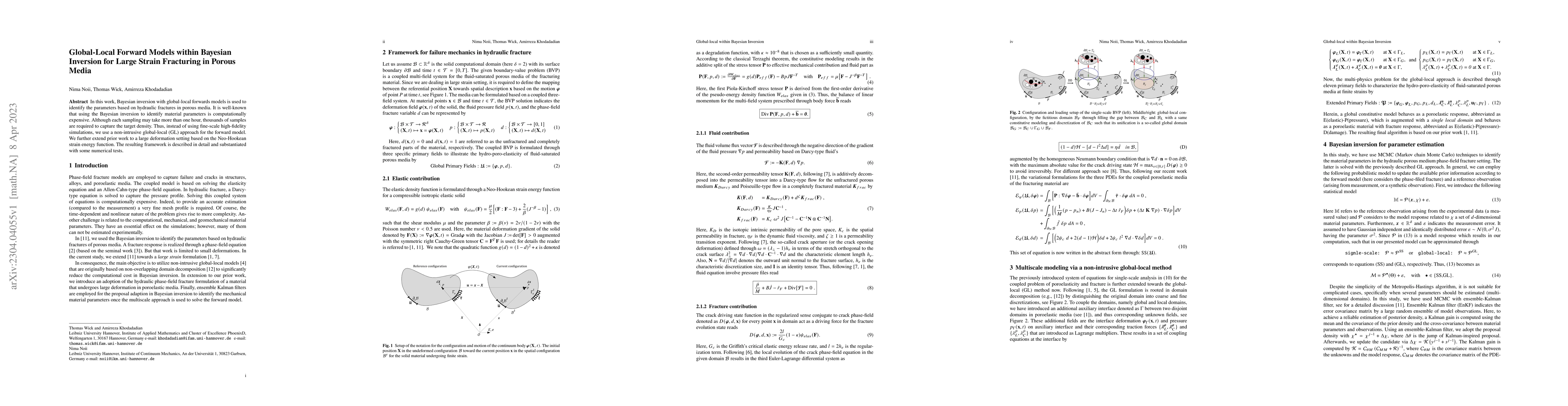Thumbnail for Global-Local Forward Models within Bayesian Inversion for Large Strain
  Fracturing in Porous Media