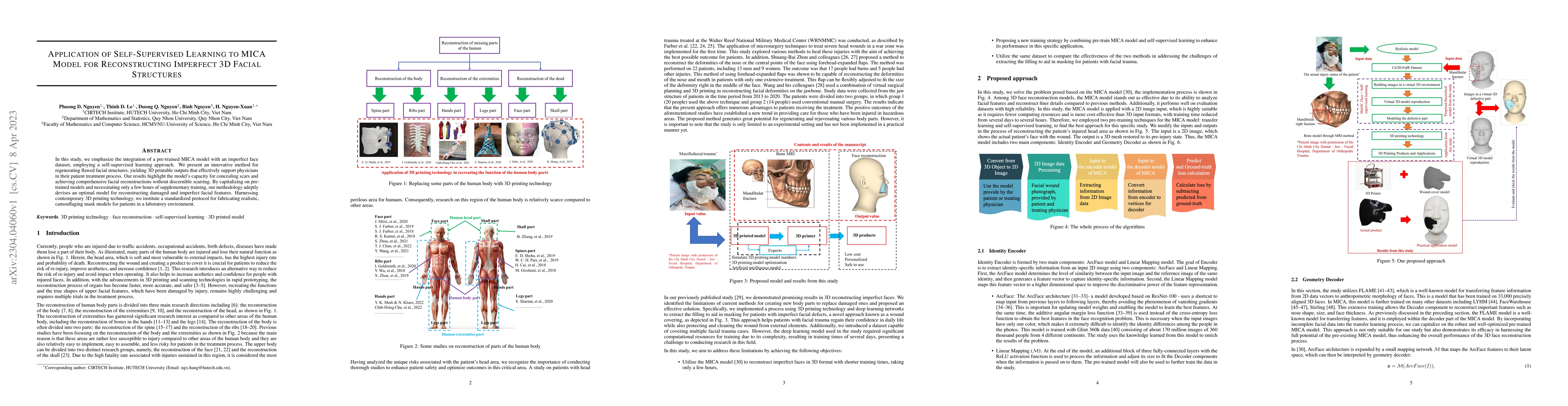 Thumbnail for Application of Self-Supervised Learning to MICA Model for Reconstructing
  Imperfect 3D Facial Structures