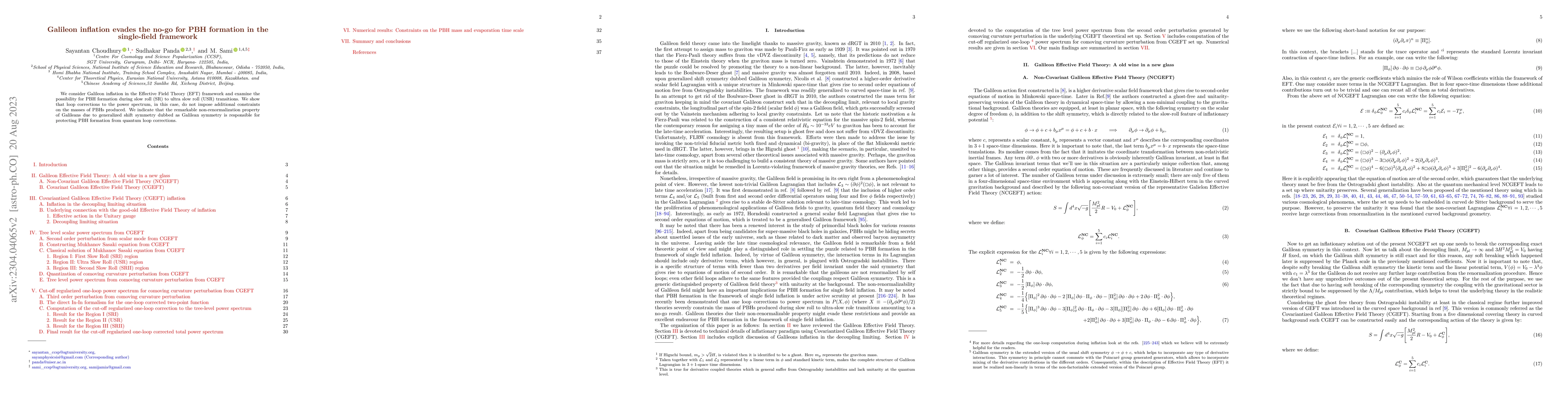 Thumbnail for Galileon inflation evades the no-go for PBH formation in the
  single-field framework