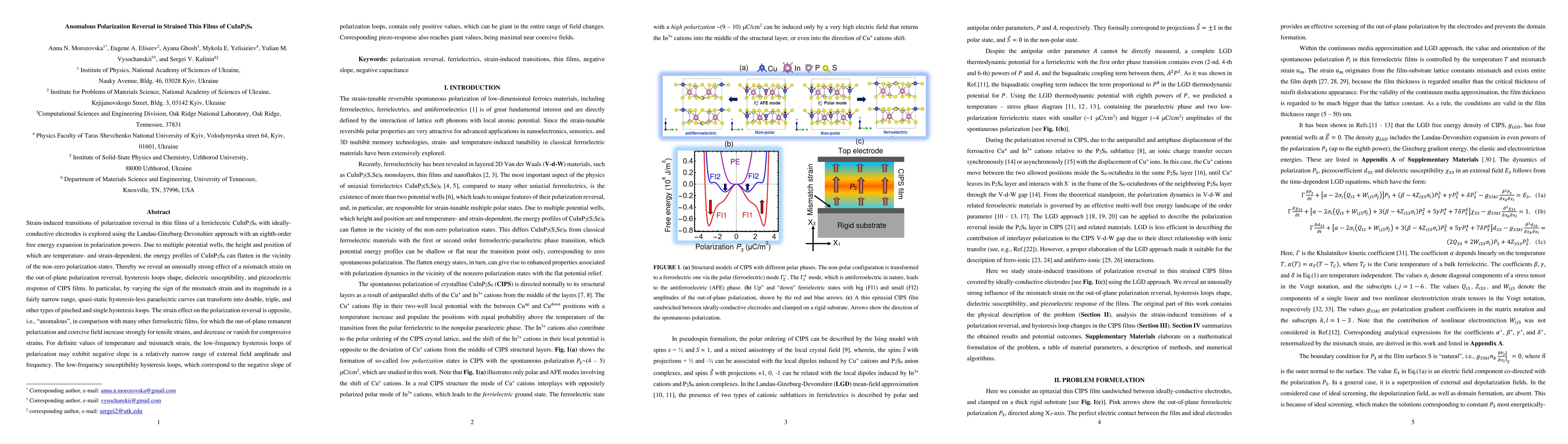 Thumbnail for Anomalous Polarization Reversal in Strained Thin Films of CuInP$_2$S$_6$