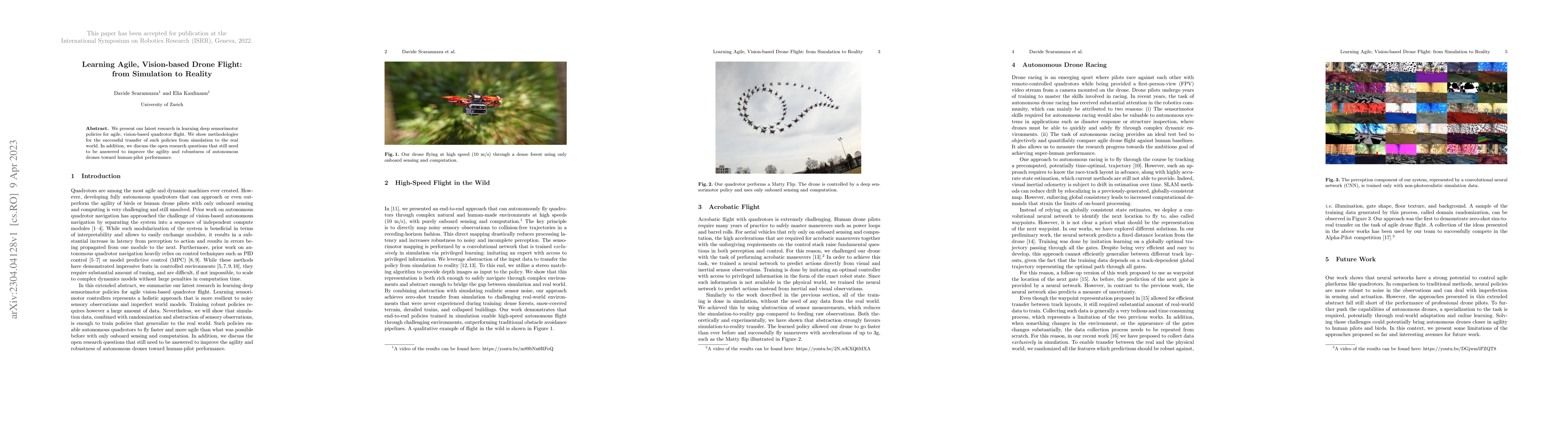 Thumbnail for Learning Agile, Vision-based Drone Flight: from Simulation to Reality