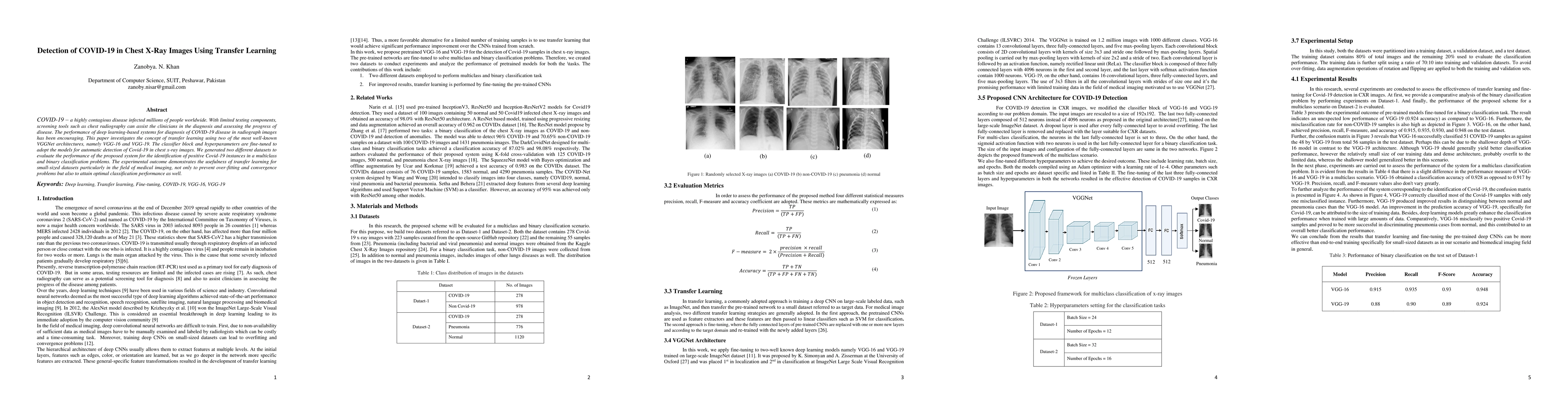 Thumbnail for Detection of COVID19 in Chest X-Ray Images Using Transfer Learning