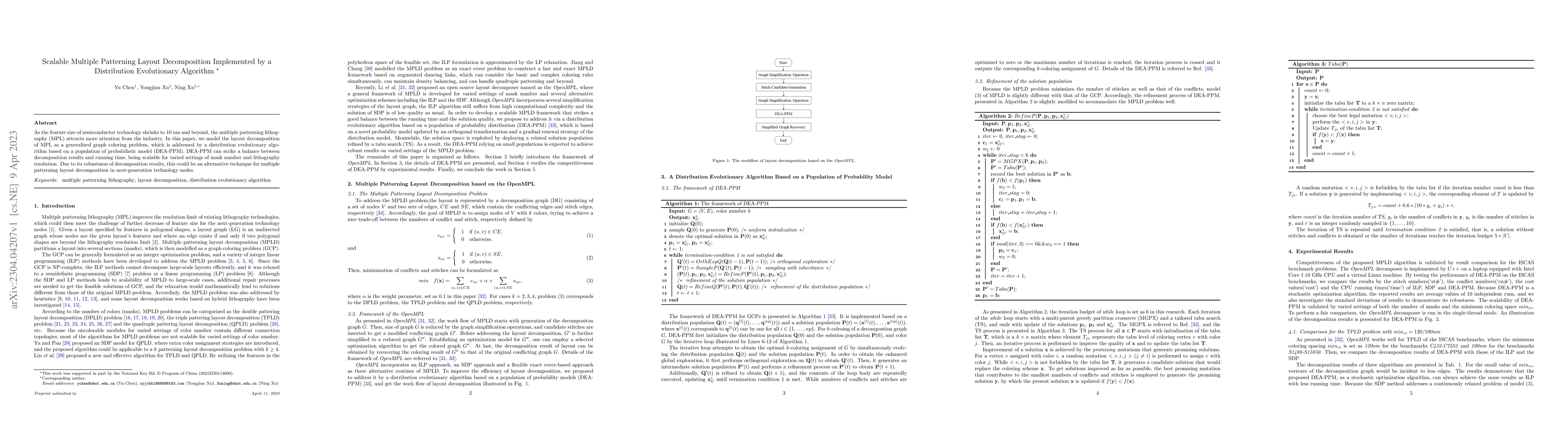 Thumbnail for Scalable Multiple Patterning Layout Decomposition Implemented by a
  Distribution Evolutionary Algorithm