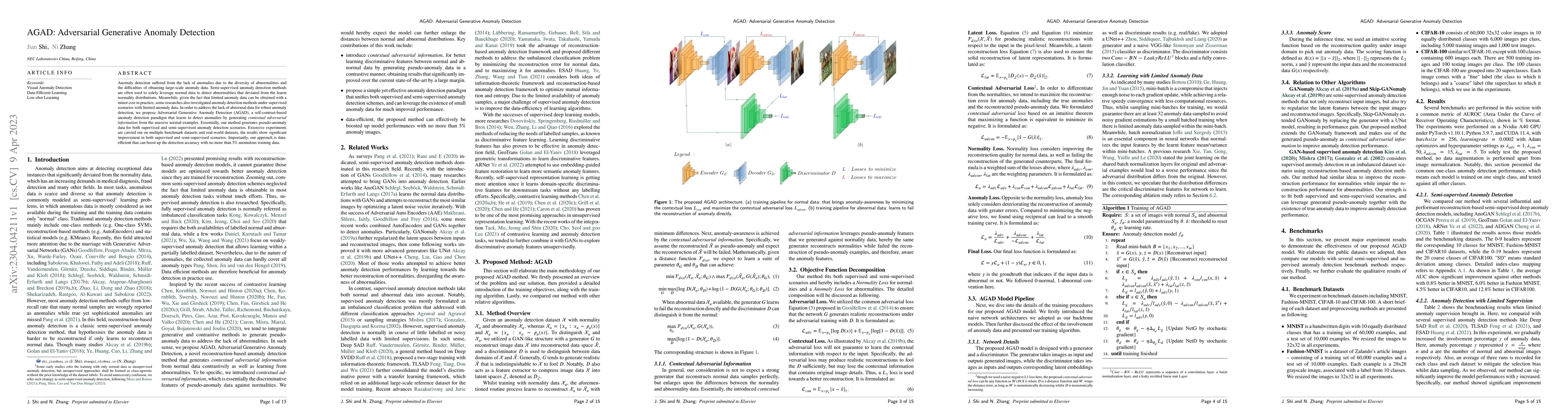 Thumbnail for AGAD: Adversarial Generative Anomaly Detection