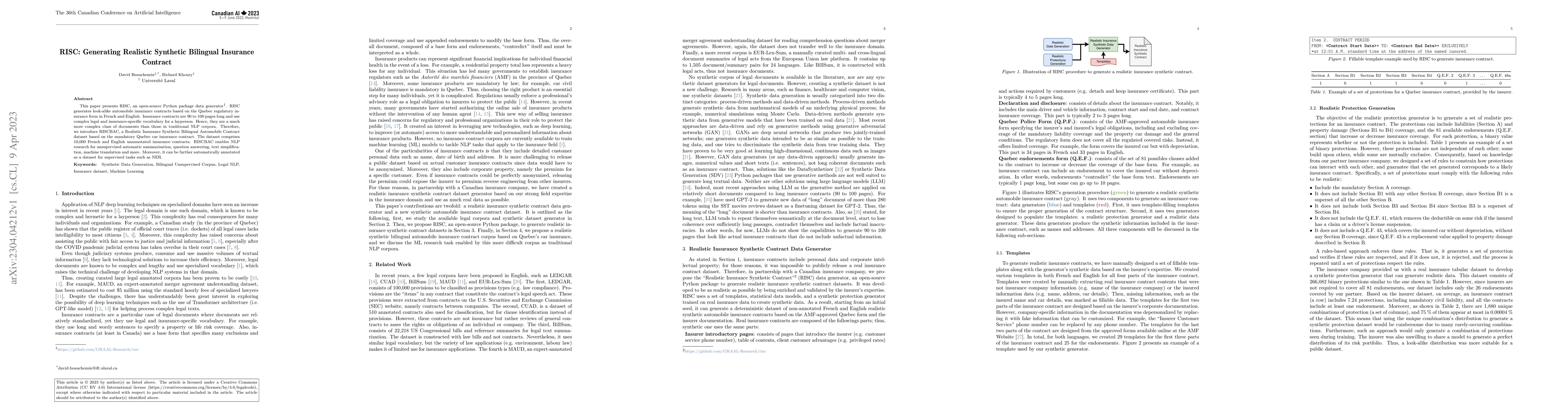 Thumbnail for RISC: Generating Realistic Synthetic Bilingual Insurance Contract