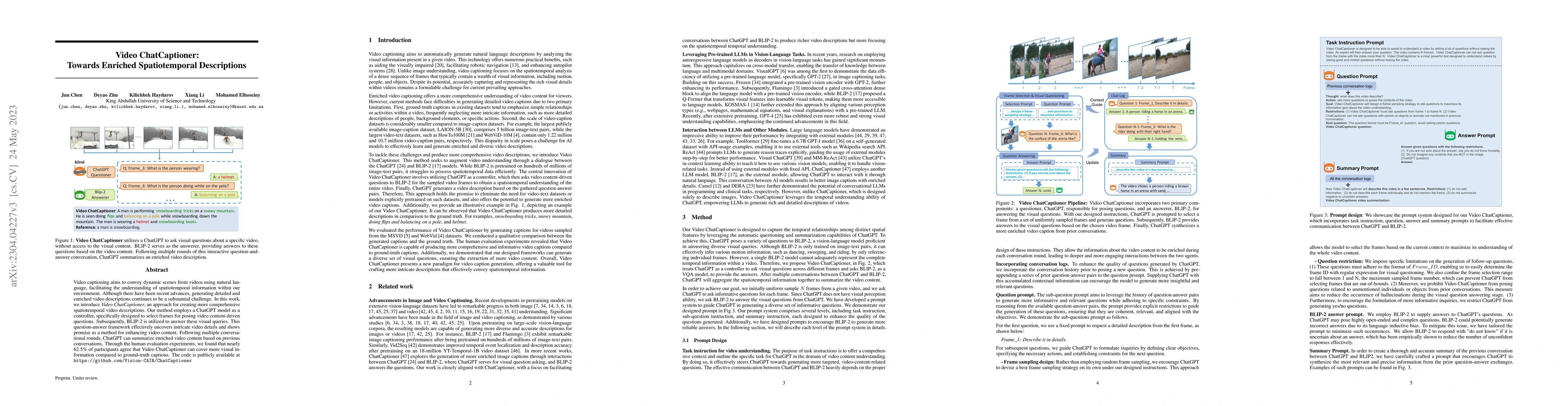 Thumbnail for Video ChatCaptioner: Towards Enriched Spatiotemporal Descriptions