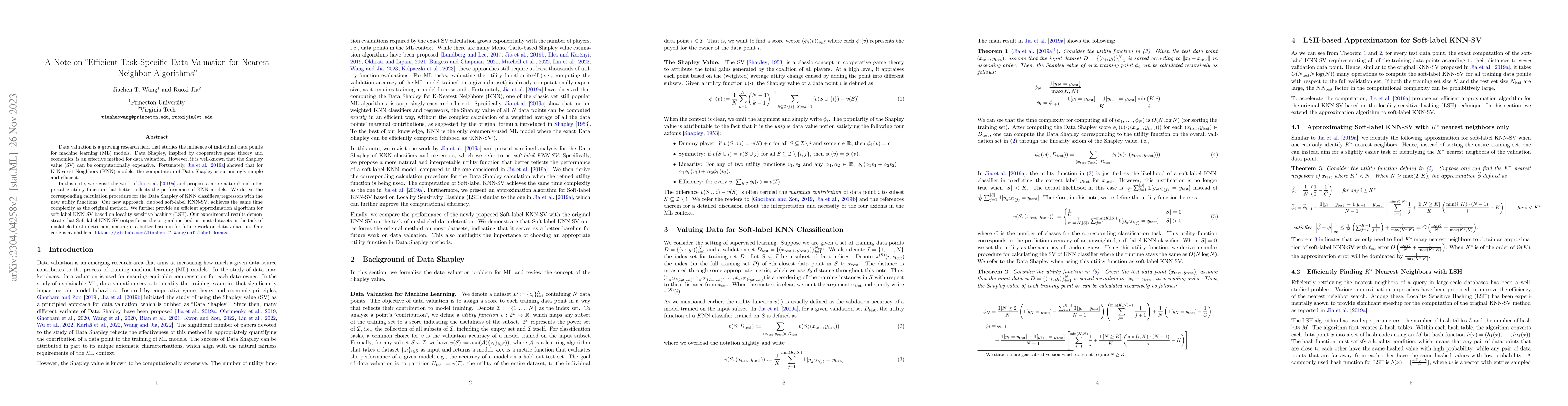 Thumbnail for A Note on "Efficient Task-Specific Data Valuation for Nearest Neighbor
  Algorithms"