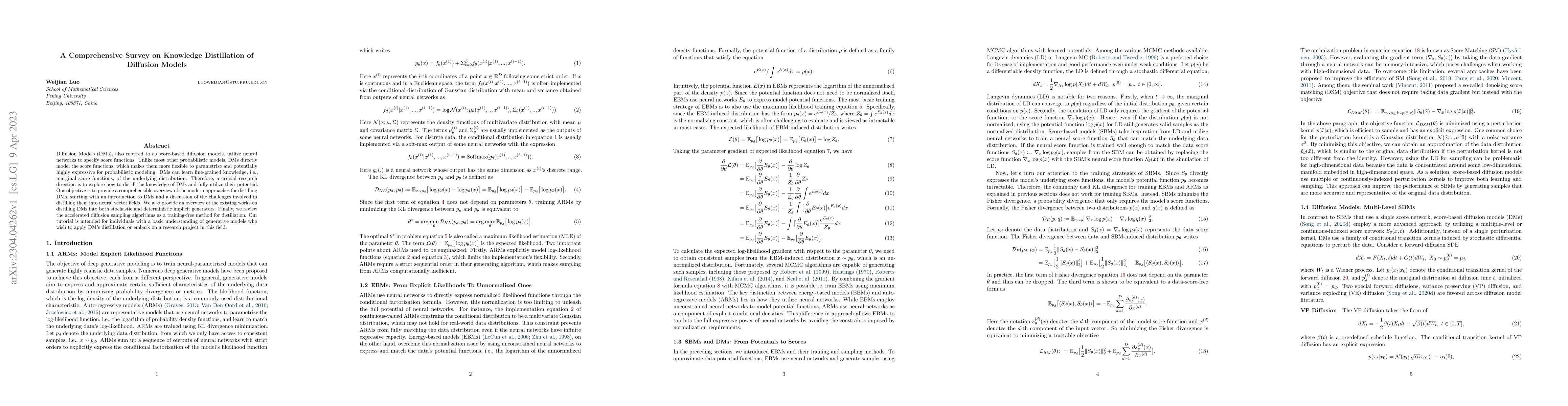 Thumbnail for A Comprehensive Survey on Knowledge Distillation of Diffusion Models