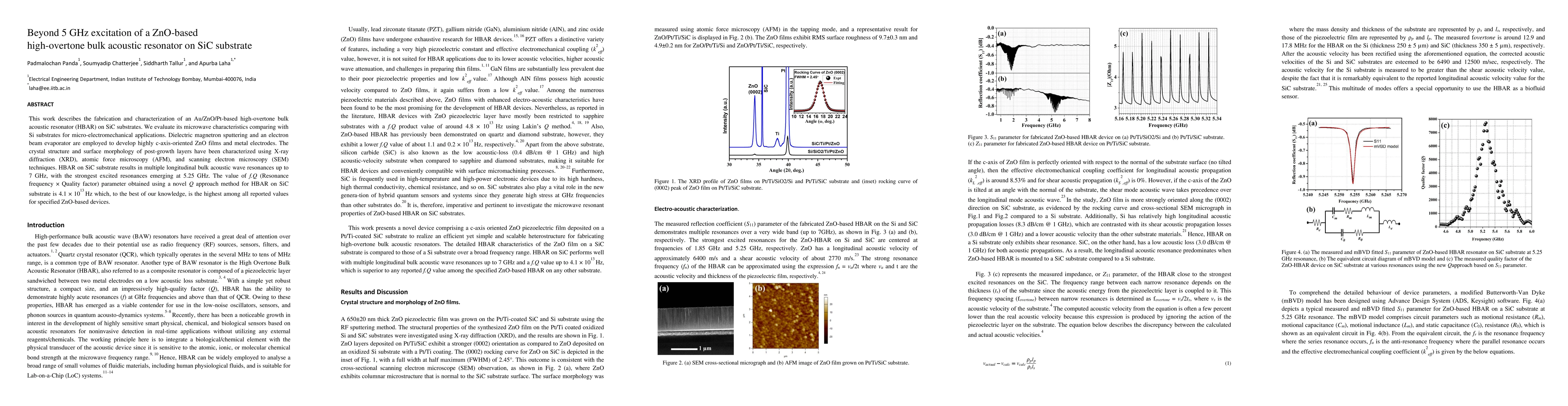 Thumbnail for Beyond 5 GHz excitation of a ZnO-based high-overtone bulk acoustic
  resonator on SiC substrate