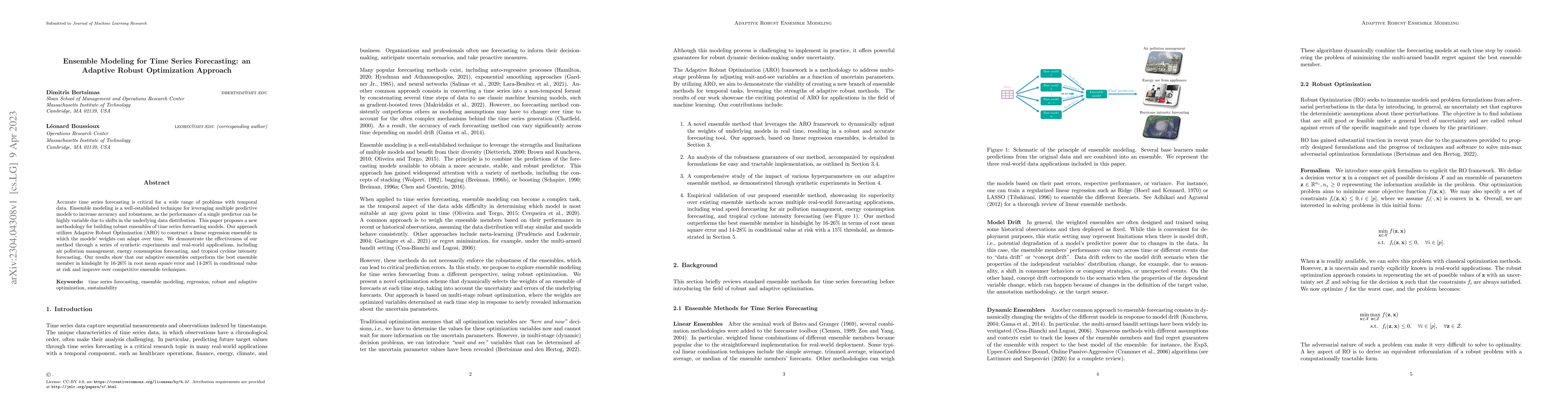 Thumbnail for Ensemble Modeling for Time Series Forecasting: an Adaptive Robust
  Optimization Approach