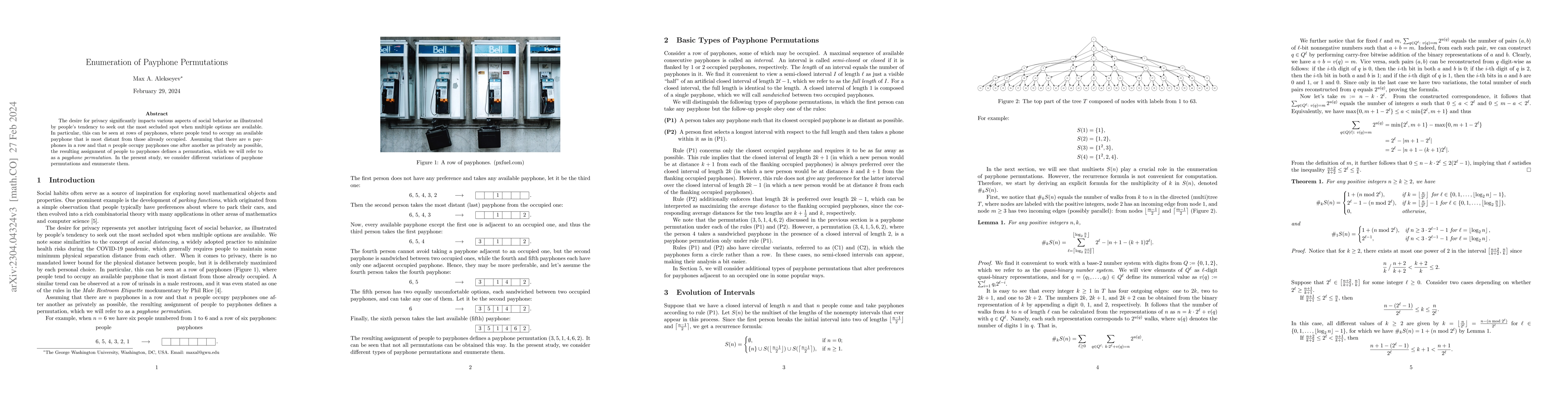 Thumbnail for Enumeration of Payphone Permutations