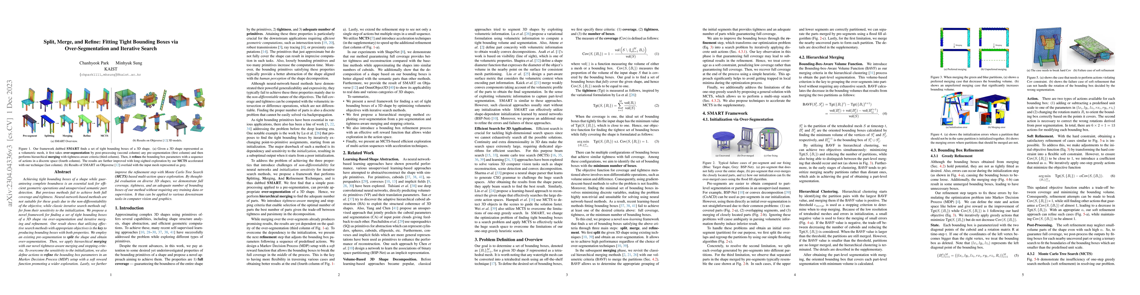Thumbnail for Split, Merge, and Refine: Fitting Tight Bounding Boxes via
  Over-Segmentation and Iterative Search