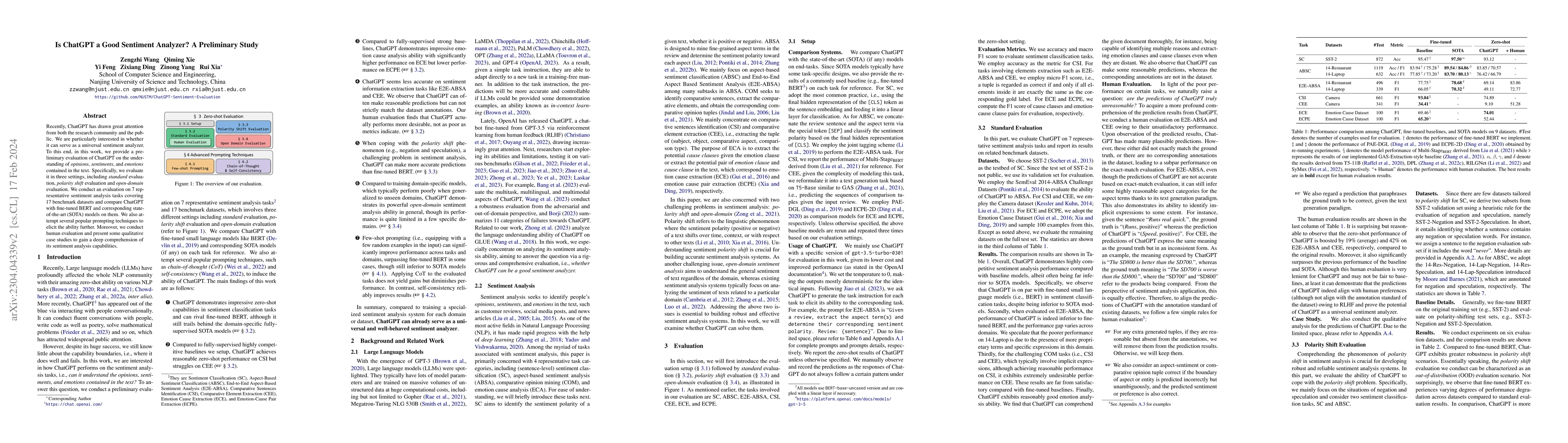 Thumbnail for Is ChatGPT a Good Sentiment Analyzer? A Preliminary Study