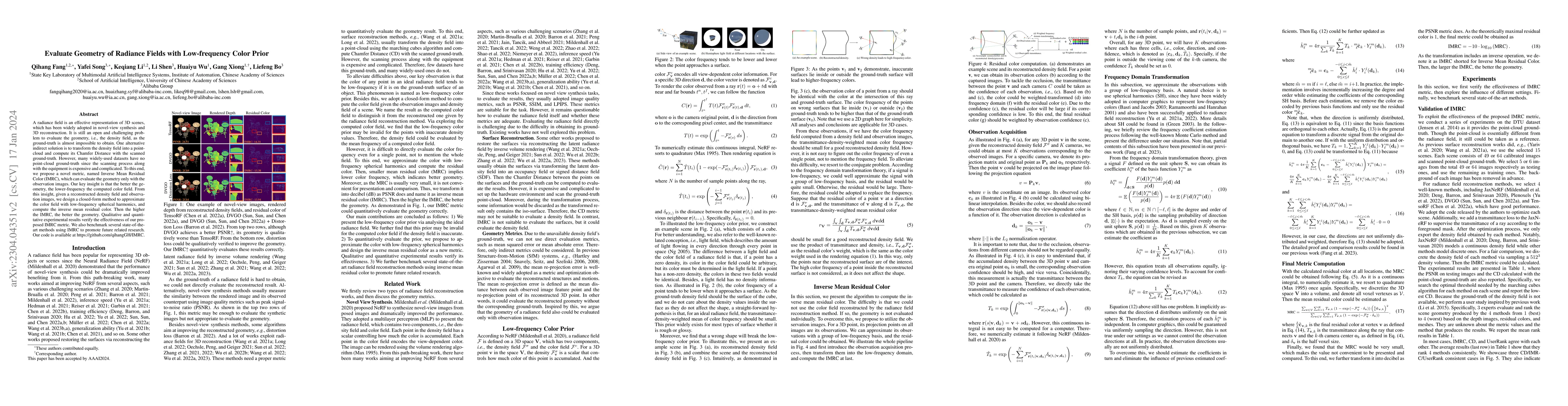 Thumbnail for Evaluate Geometry of Radiance Fields with Low-frequency Color Prior