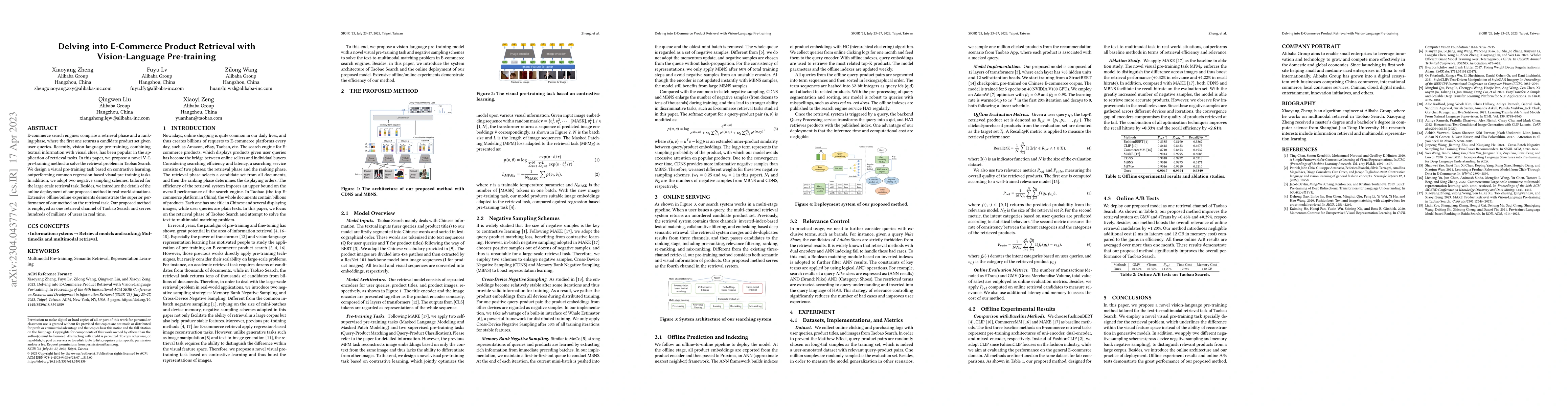 Thumbnail for Delving into E-Commerce Product Retrieval with Vision-Language
  Pre-training