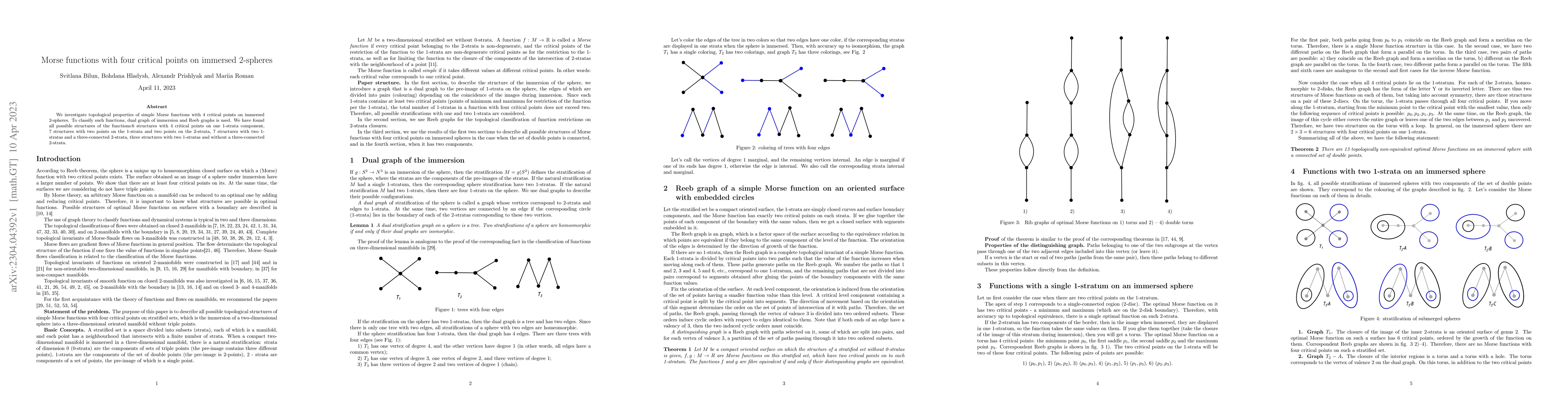 Thumbnail for Morse functions with four critical points on immersed 2-spheres