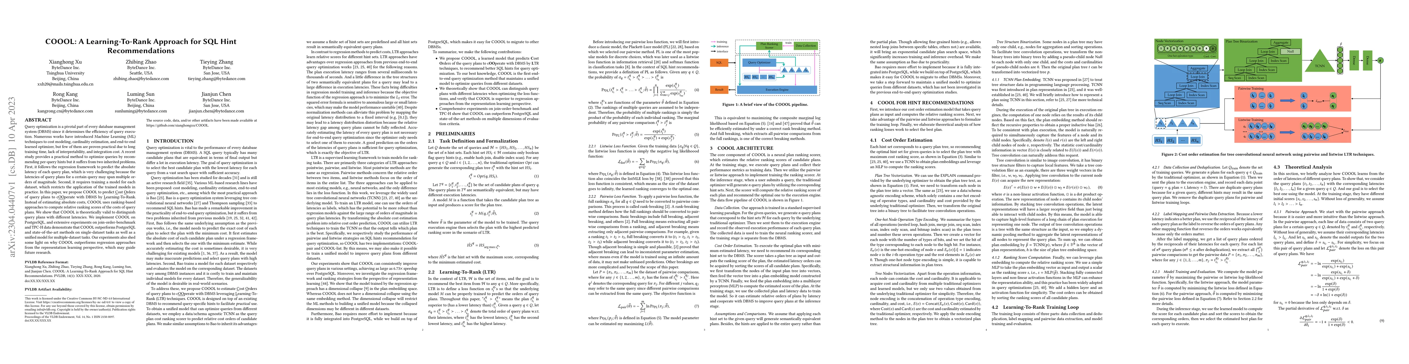 Thumbnail for COOOL: A Learning-To-Rank Approach for SQL Hint Recommendations