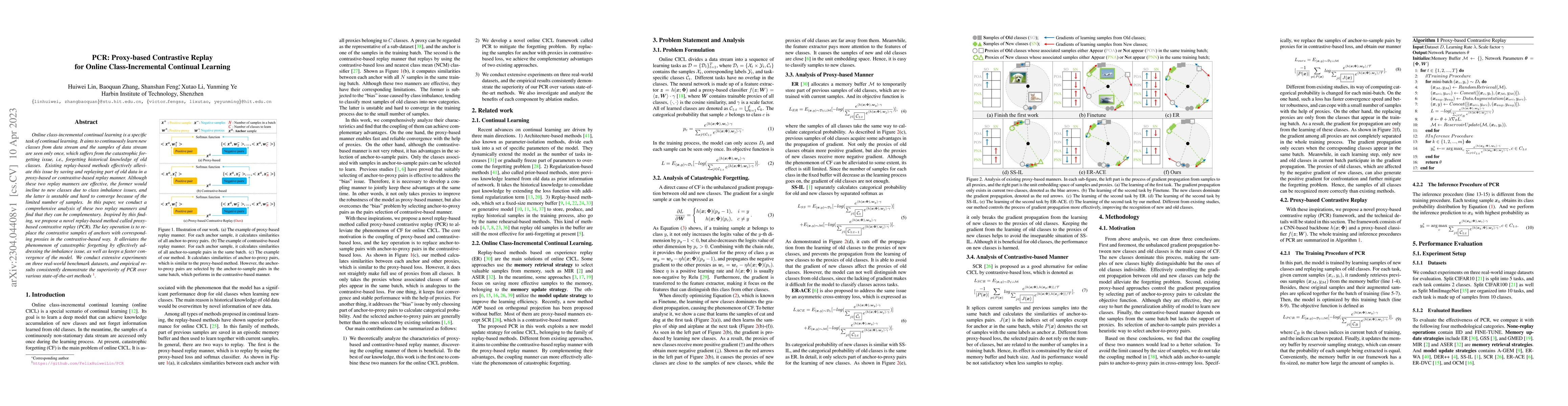 Thumbnail for PCR: Proxy-based Contrastive Replay for Online Class-Incremental
  Continual Learning