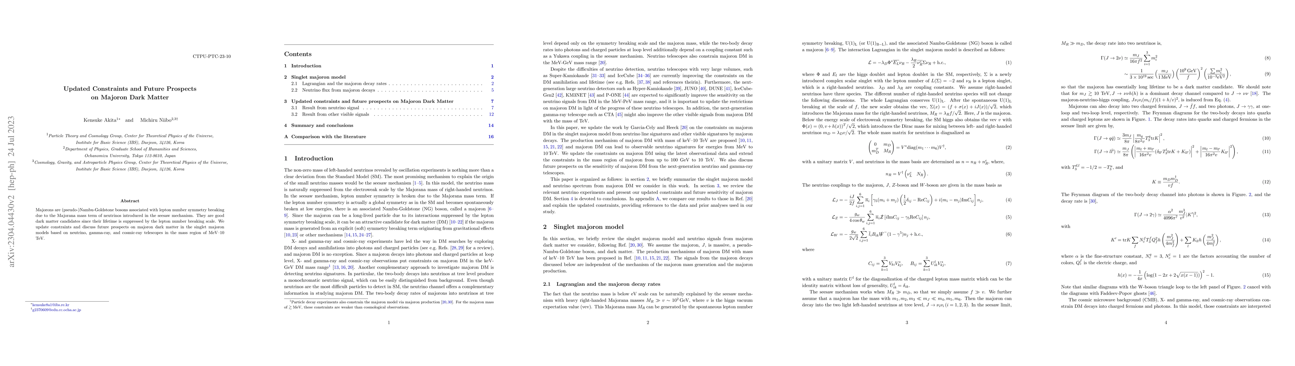 Thumbnail for Updated Constraints and Future Prospects on Majoron Dark Matter