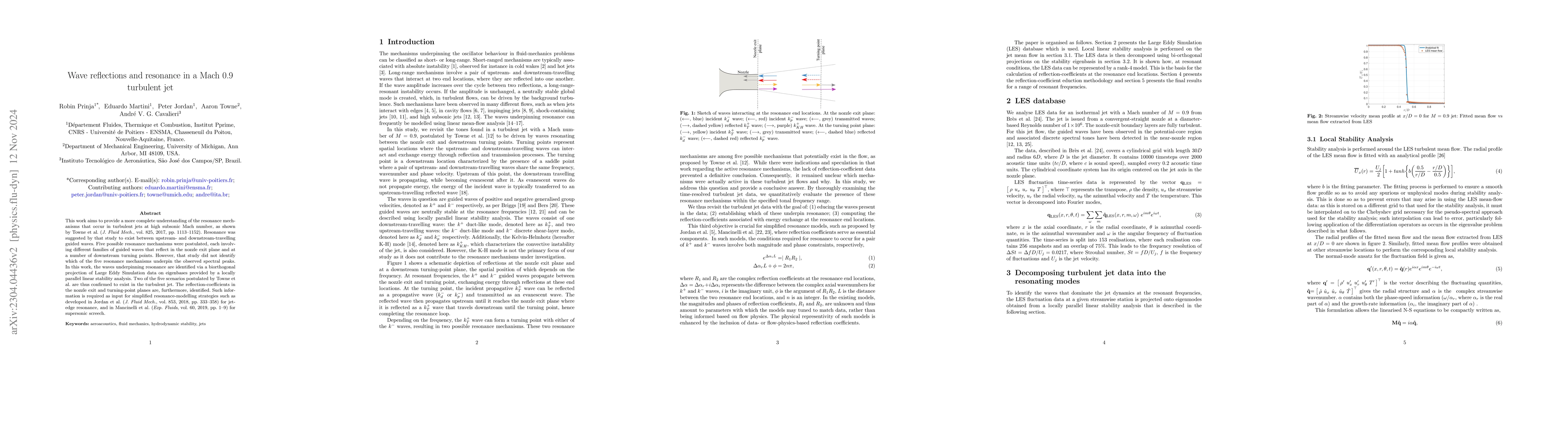 Thumbnail for Wave reflections and resonance in a Mach 0.9 turbulent jet