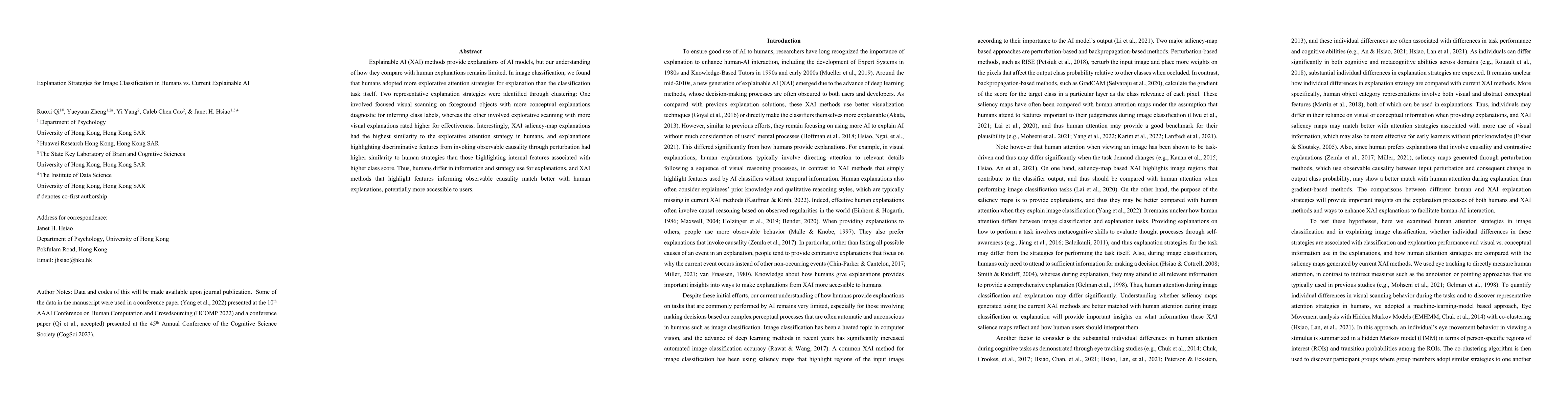 Thumbnail for Explanation Strategies for Image Classification in Humans vs. Current
  Explainable AI