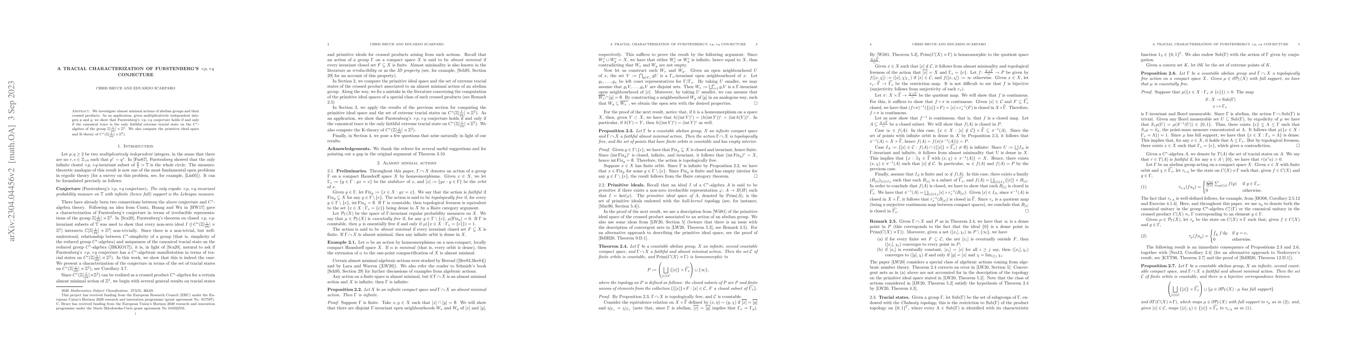 Thumbnail for A tracial characterization of Furstenberg's $\times p,\times q$
  conjecture