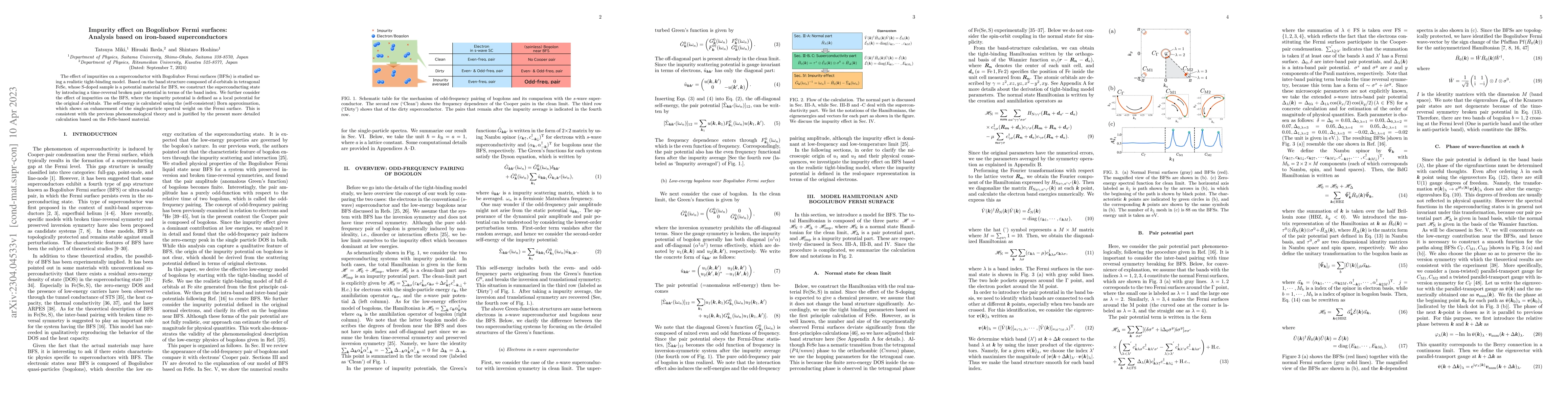Thumbnail for Impurity effect on Bogoliubov Fermi surfaces: Analysis based on
  iron-based superconductors