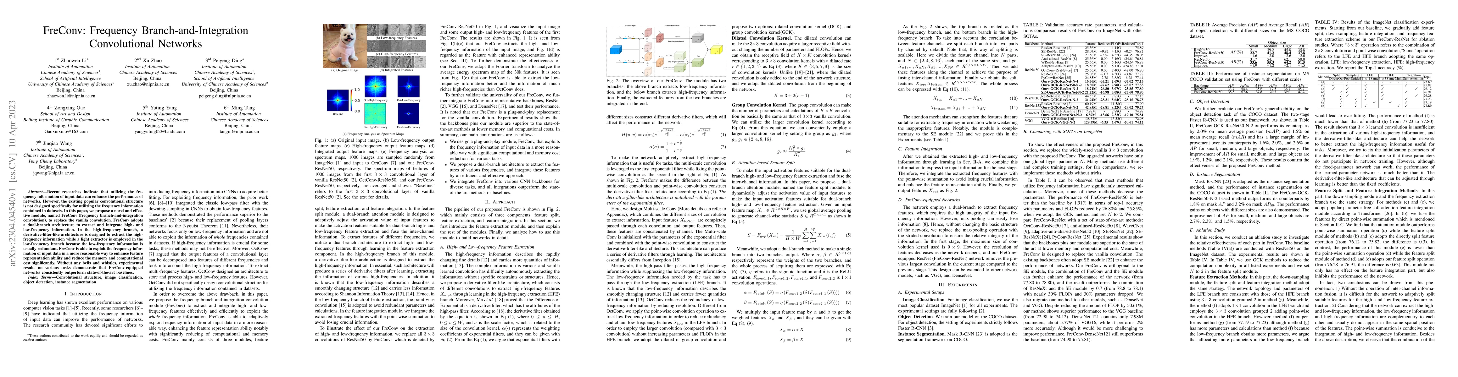 Thumbnail for FreConv: Frequency Branch-and-Integration Convolutional Networks