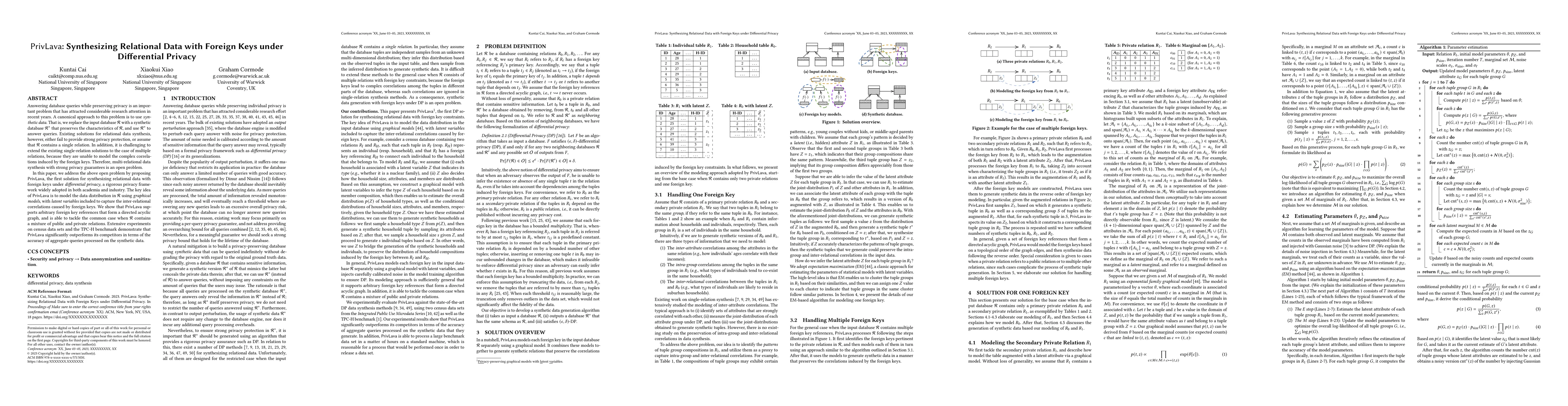Thumbnail for PrivLava: Synthesizing Relational Data with Foreign Keys under
  Differential Privacy