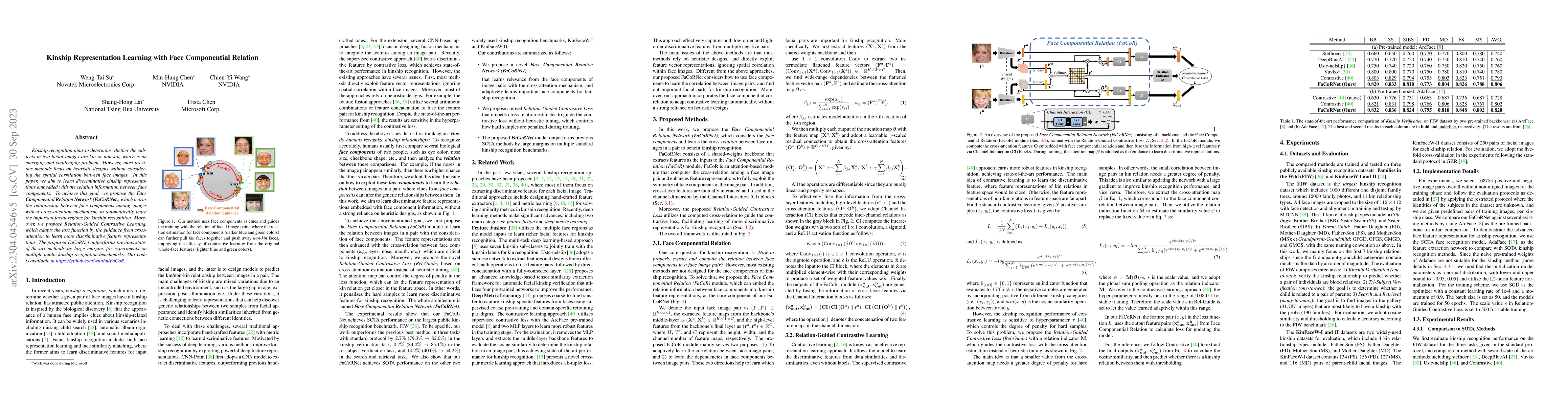 Thumbnail for Kinship Representation Learning with Face Componential Relation