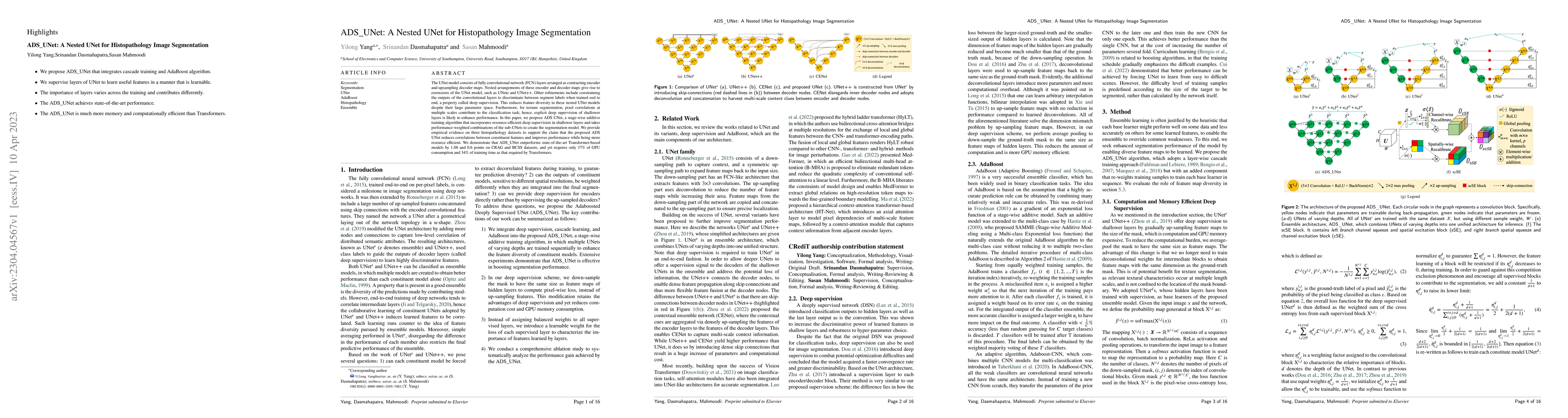 Thumbnail for ADS_UNet: A Nested UNet for Histopathology Image Segmentation