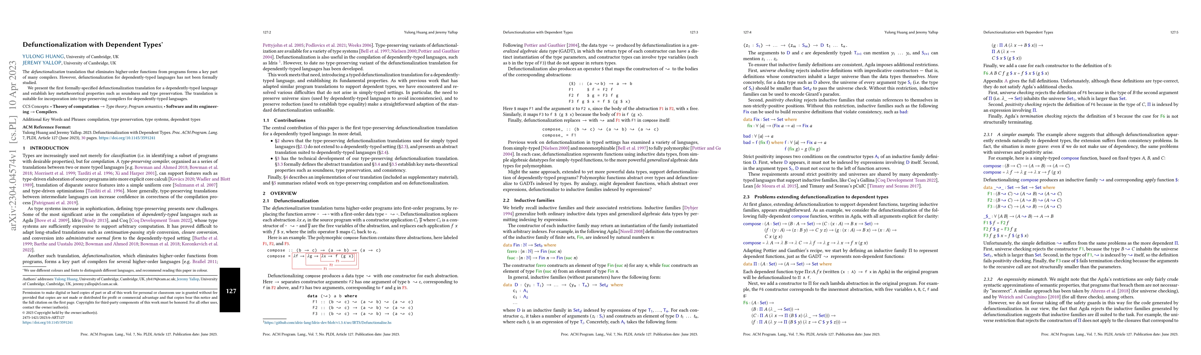 Thumbnail for Defunctionalization with Dependent Types