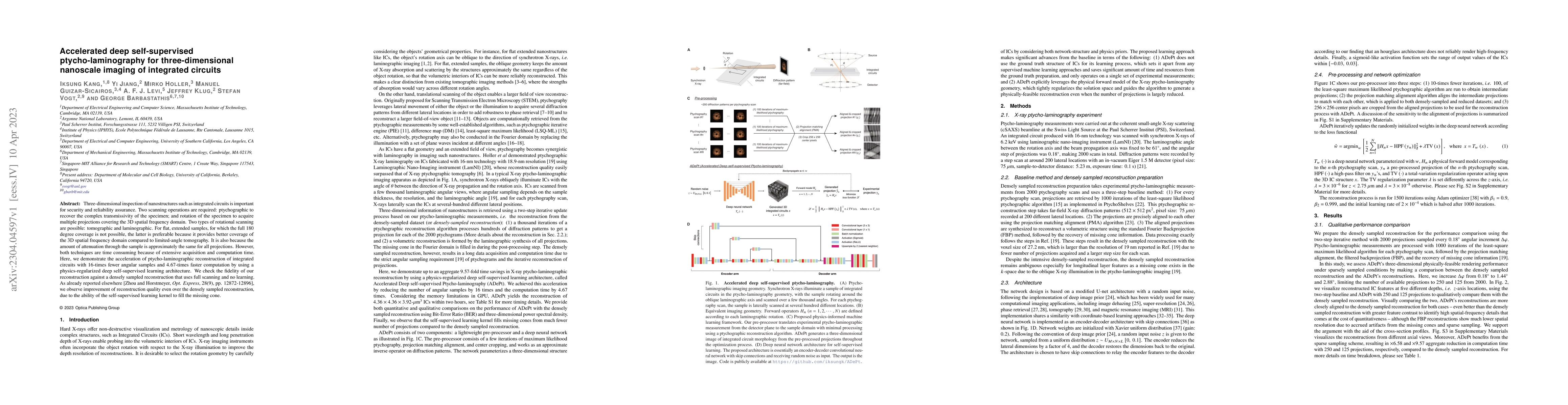 Thumbnail for Accelerated deep self-supervised ptycho-laminography for
  three-dimensional nanoscale imaging of integrated circuits