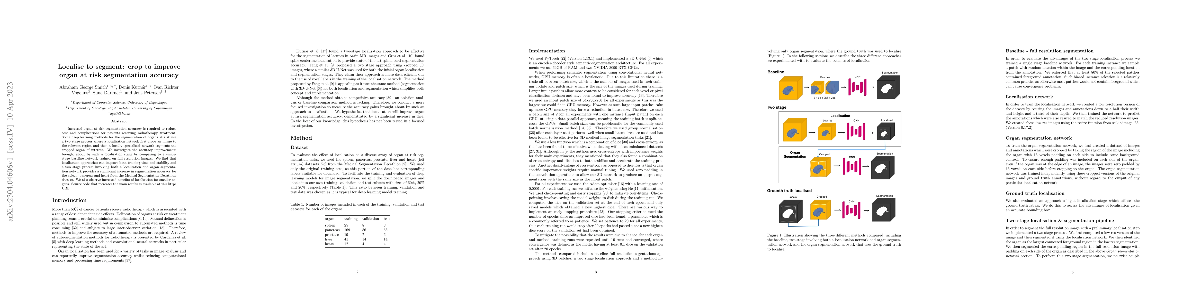 Thumbnail for Localise to segment: crop to improve organ at risk segmentation accuracy