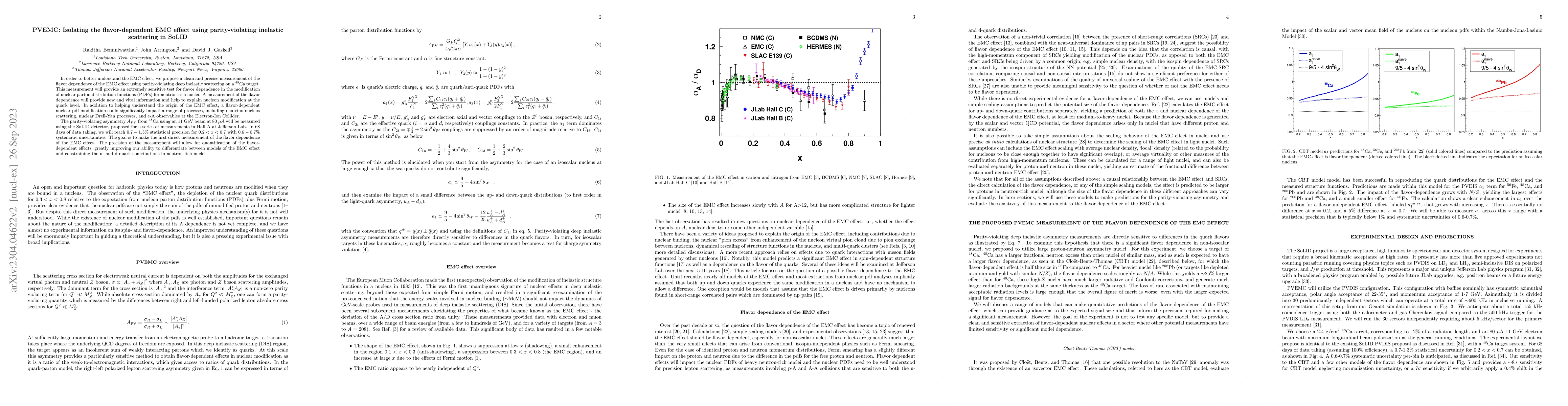 Thumbnail for PVEMC: Isolating the flavor-dependent EMC effect using parity-violating
  inelastic scattering in SoLID